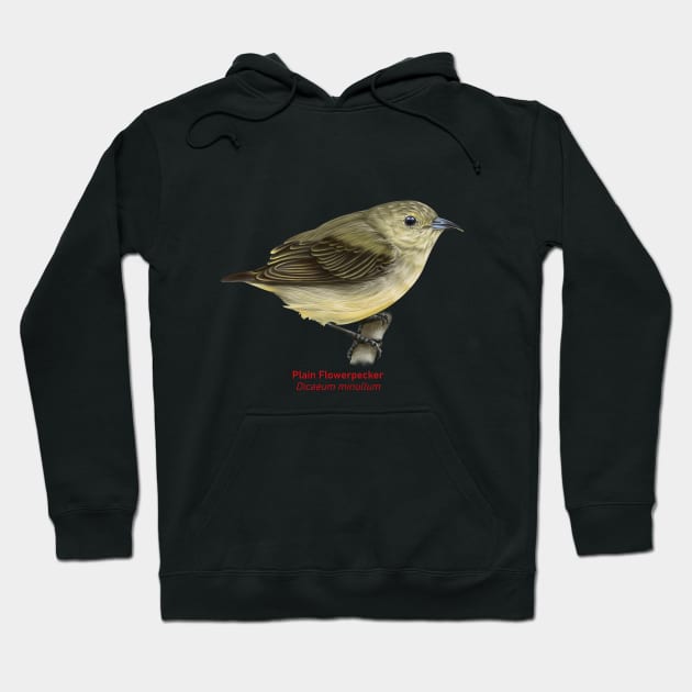 Plain Flowerpecker | Dicaeum minullum Hoodie by bona 